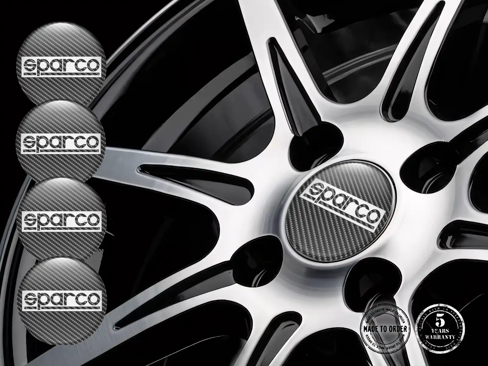 Sparco Stile Cupola Decalcomania Aggiornamento Badge Ruota